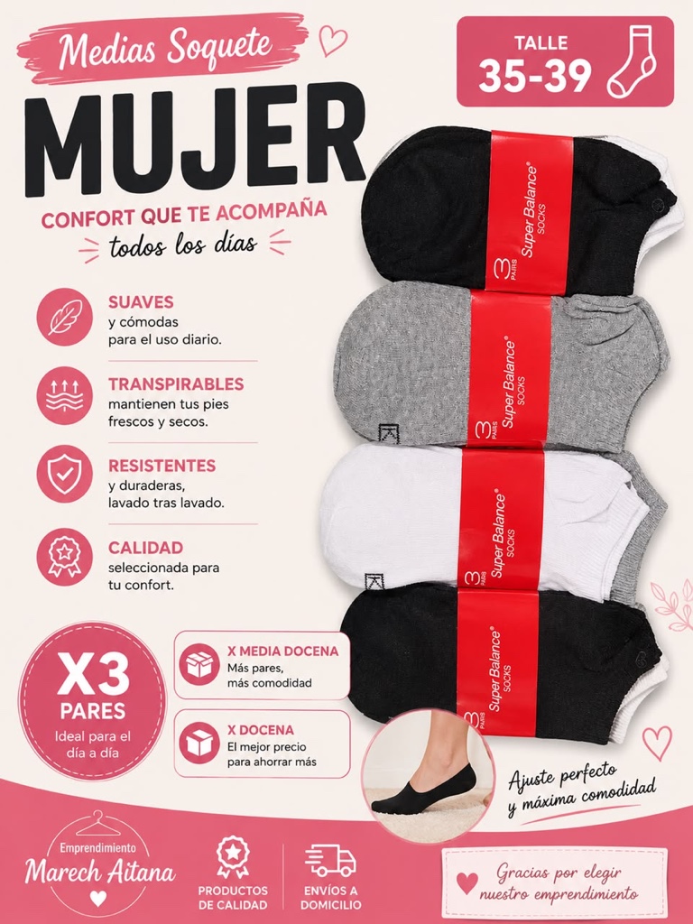 Medias Soquete mujer