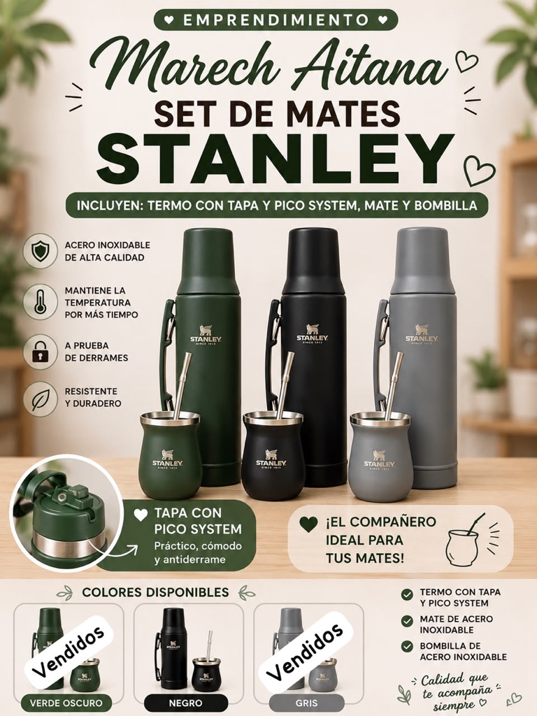 Stanley set de mates lisos