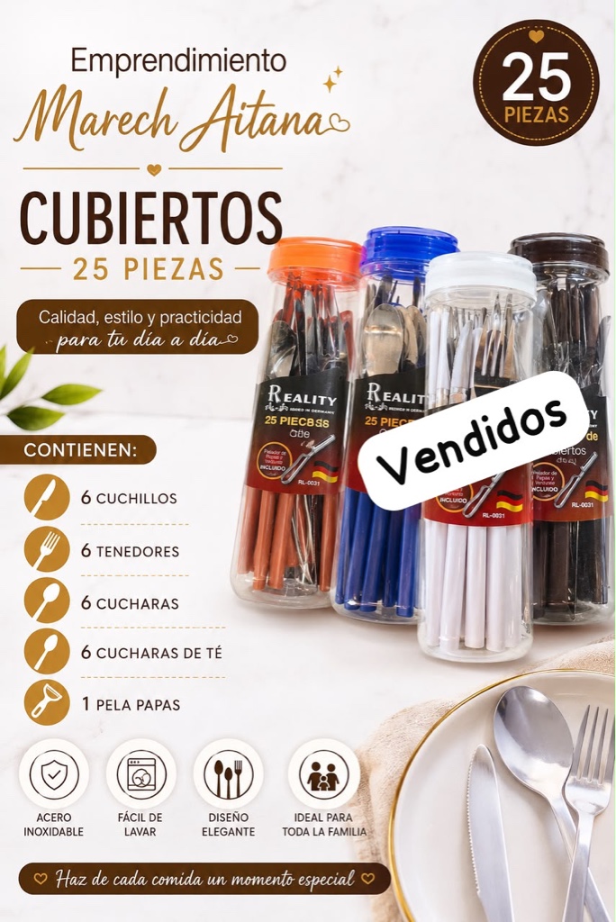 Cubiertos Reality 25 piezas