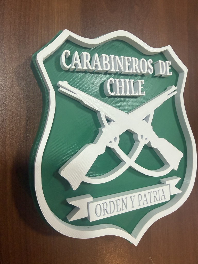 Carabineros de Chile escudo verde Impresión 3D