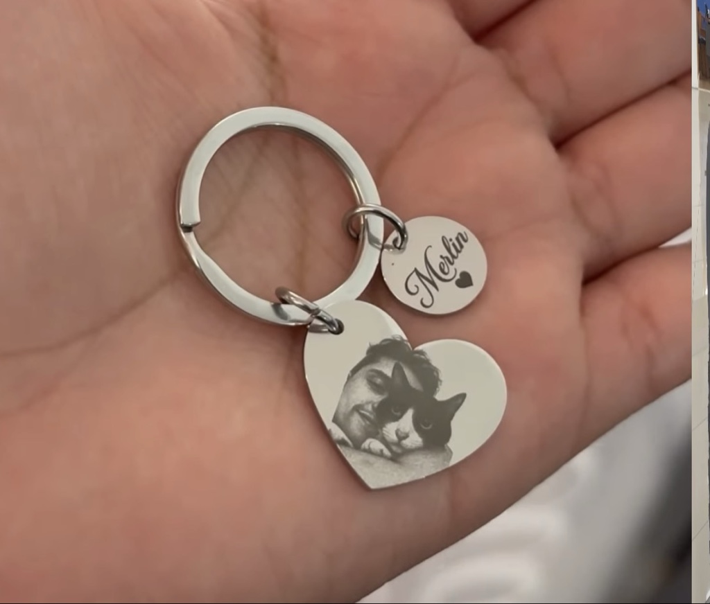 Llavero acero inoxidable corazón personalizado