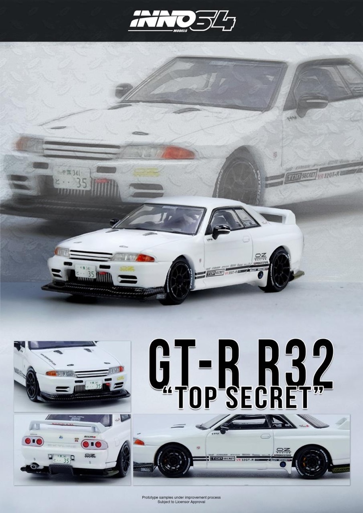 INNO64 SKYLINE R32 TOP SECRET WHITE