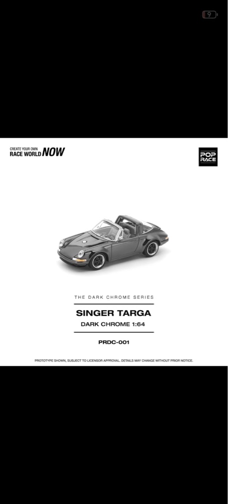 POP RACE SINGER TARGA DARK CHROME 001