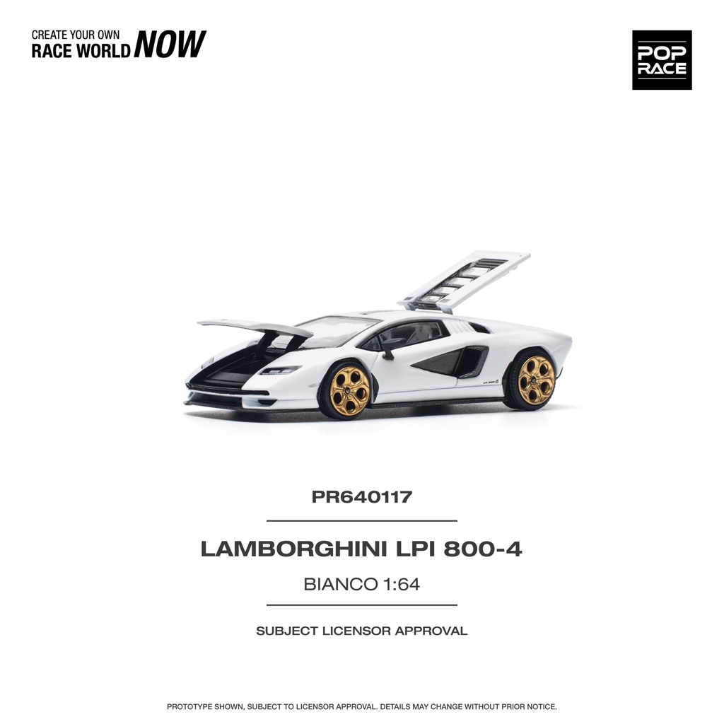 POP RACE LAMBORGHINI COUNTACH LPI-800 WHITE