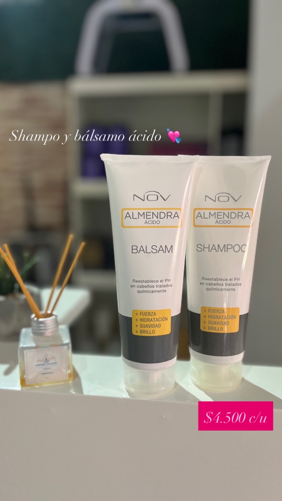 NOV Almendra ácido shampoo y bálsamo