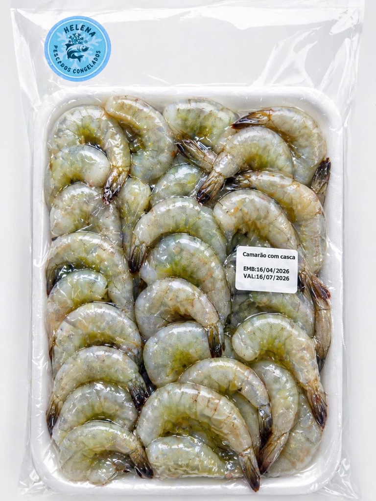 Camarão com casca bandeja c/250G