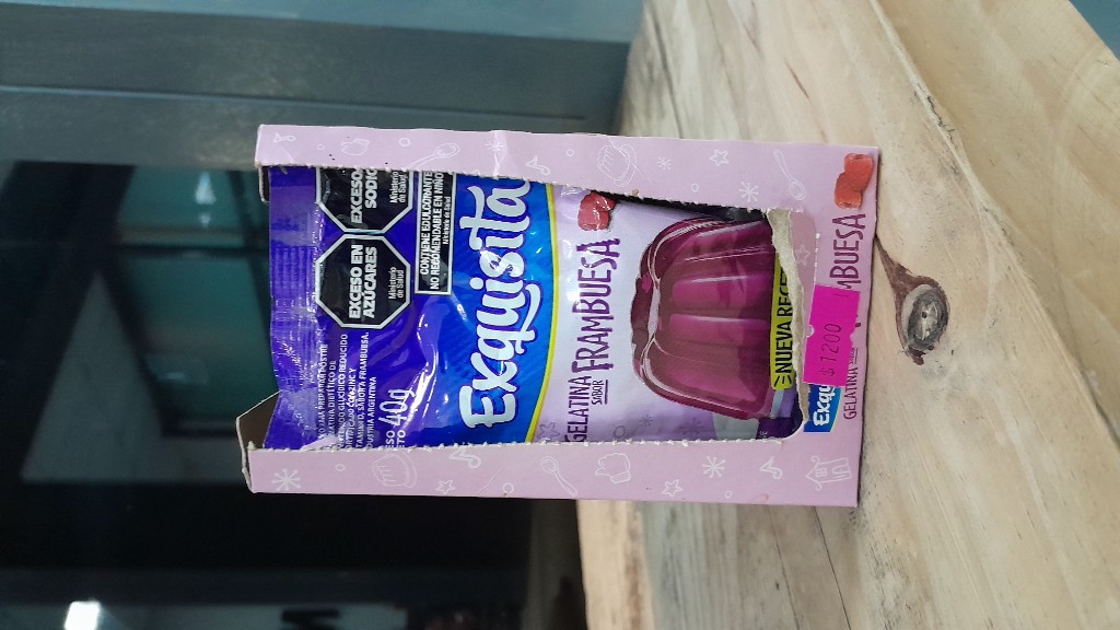 Gelatina sabor Frambuesa Exquisita 40g