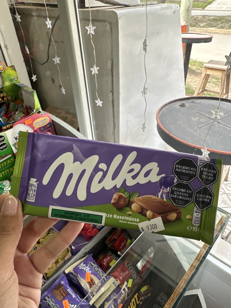 Milka avellanas chocolate