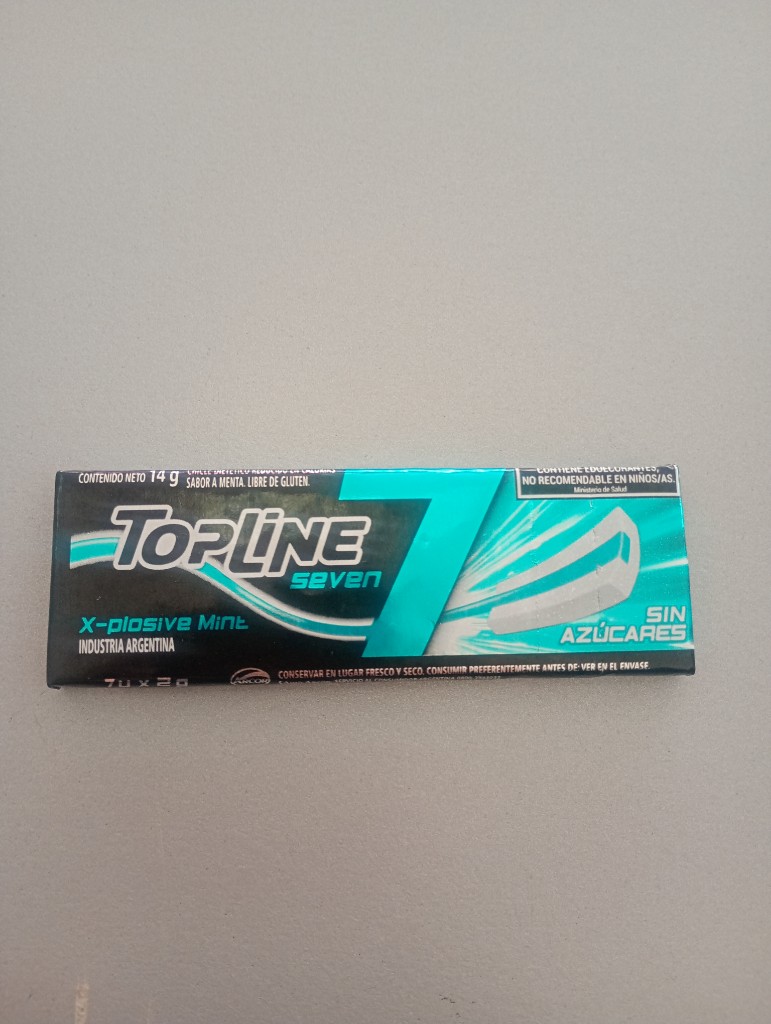 Topline Seven X-plosive Mint chicles