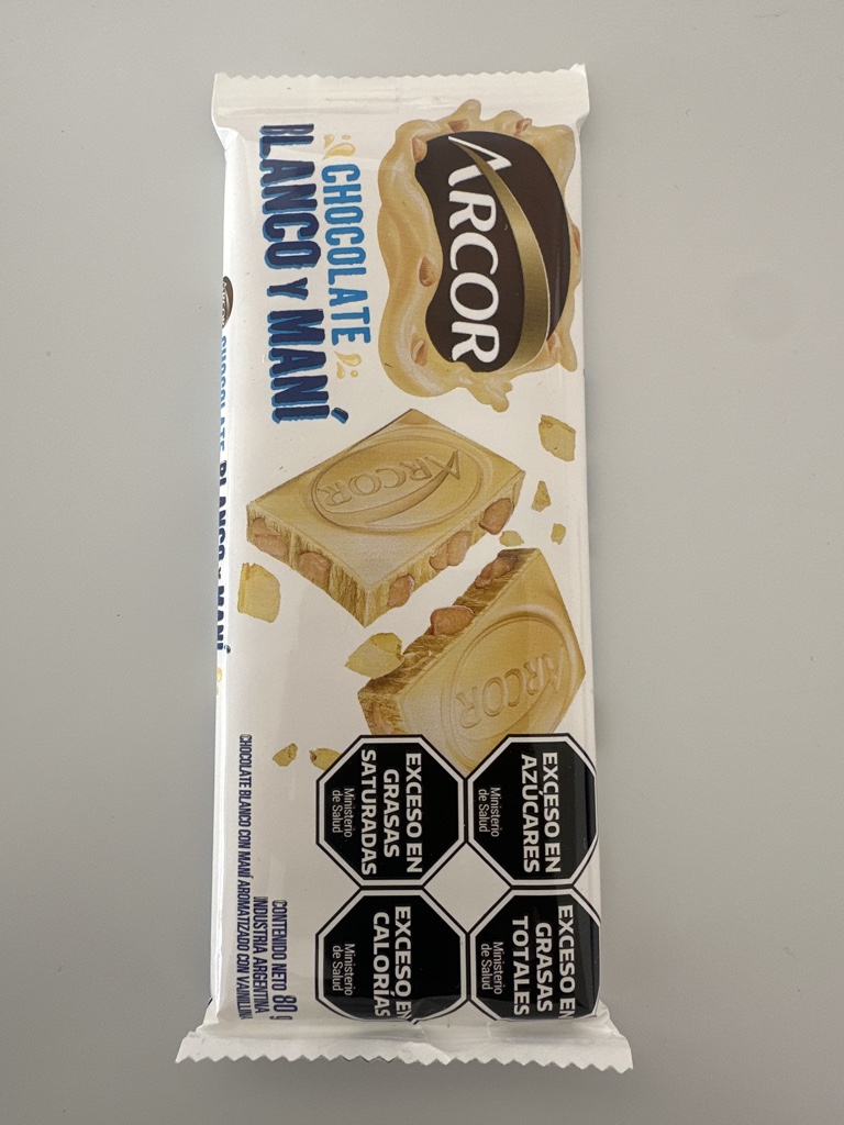 Chocolate Arcor Blanco 80g