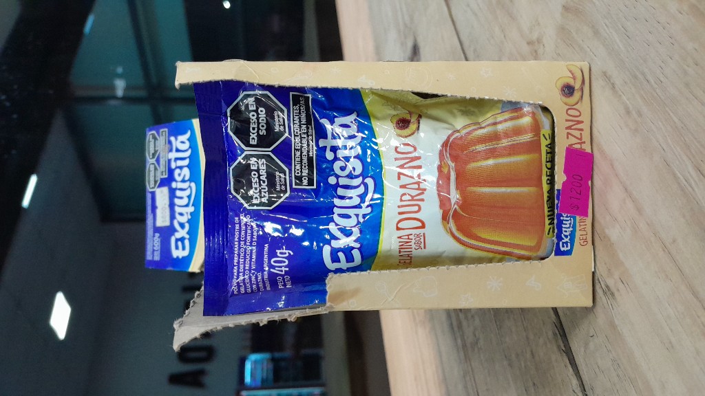 Gelatina sabor Durazno Exquisita 40g