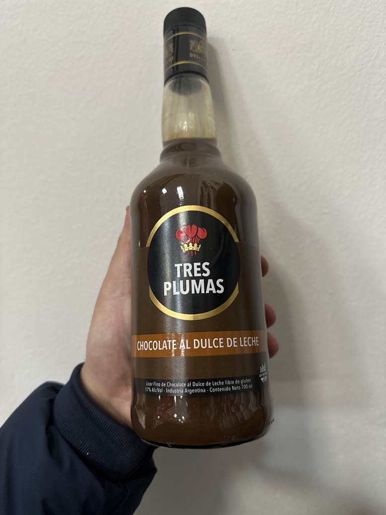 Tres Plumas chocolate al dulce de leche 700ml