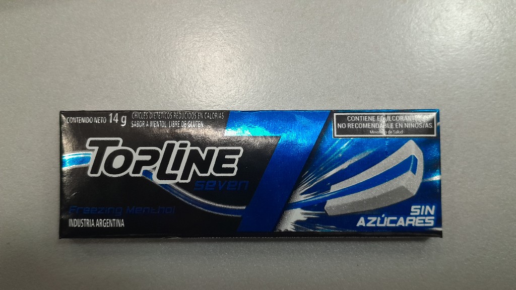 Chicle Topline Seven Freezing Menthol