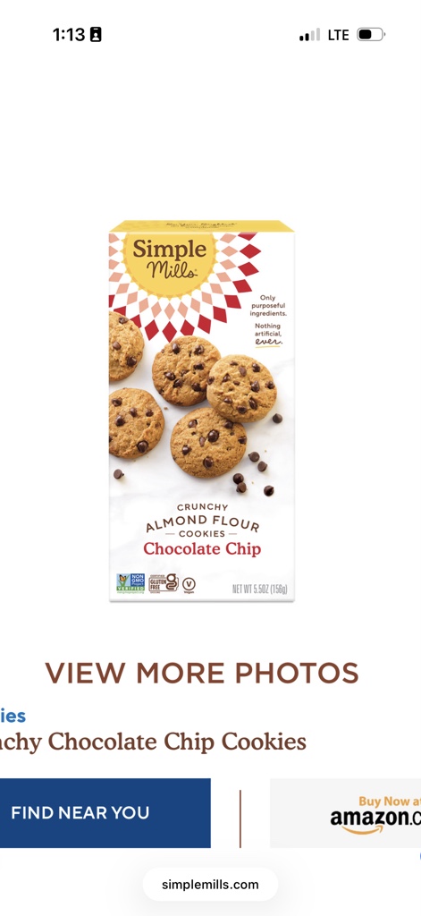 Simple Mills chips de chocolate