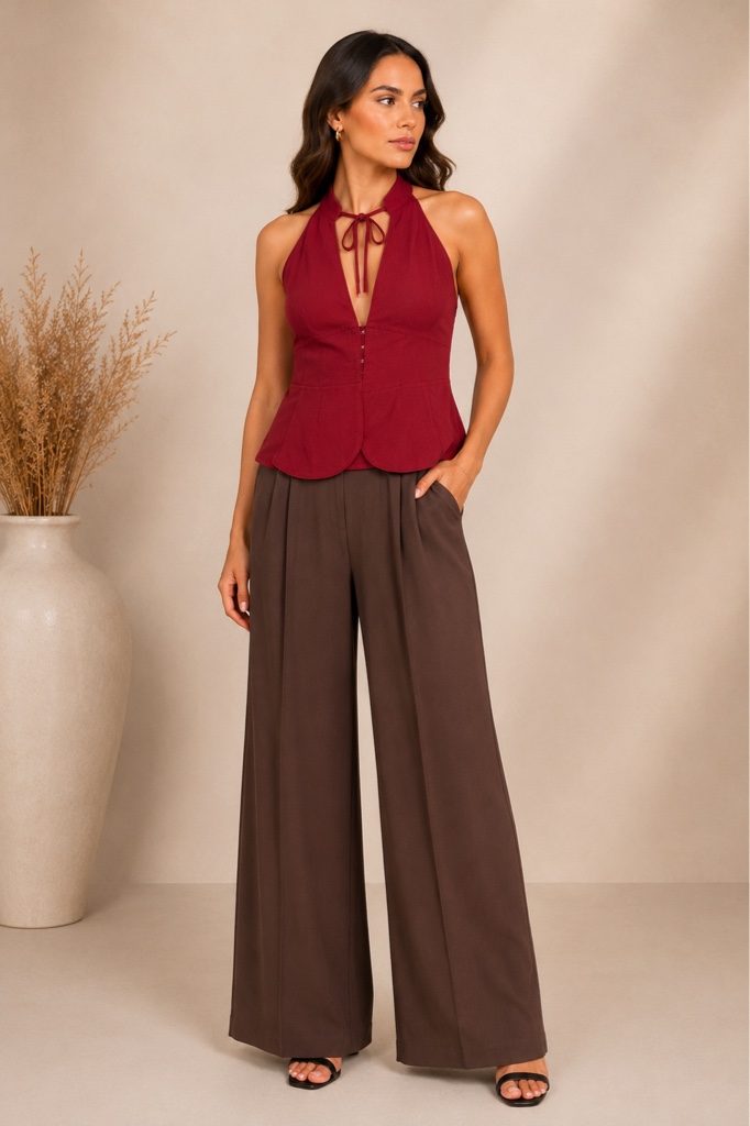 PANTALON CLASICO MARRON
