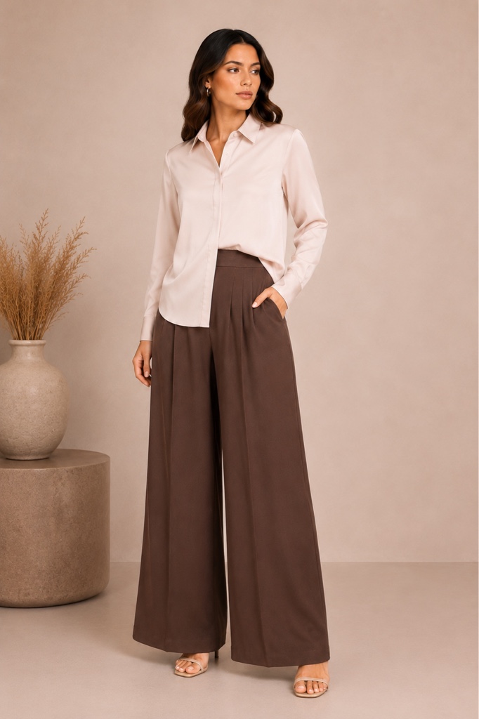 CAMISA MANGA LARGA NUDE CON BOTONES