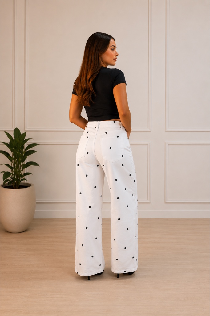 JEANS LUNARES BLANCO LUNAR NEGRO T-5/6