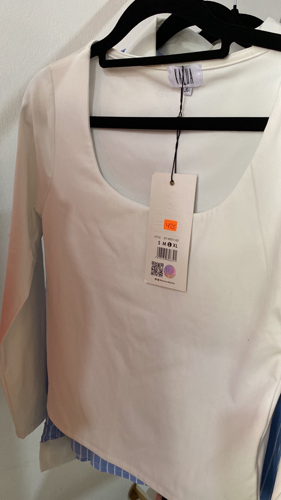 Blusa blanca Manga Larga