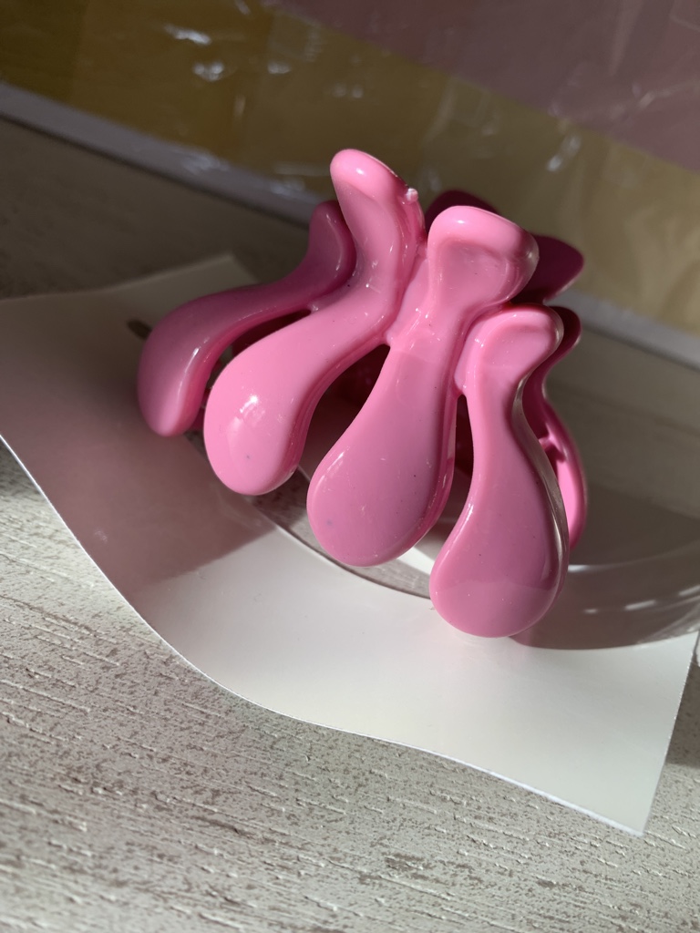 Aplique rosa para pelo