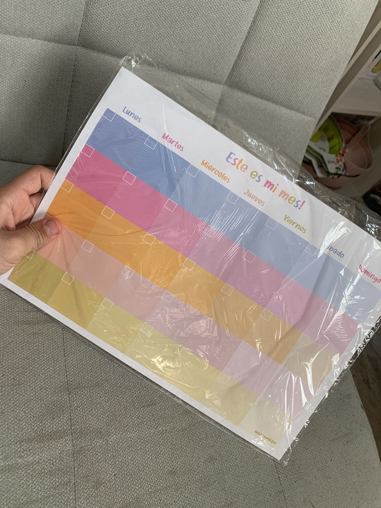 Calendario semanal pastel
