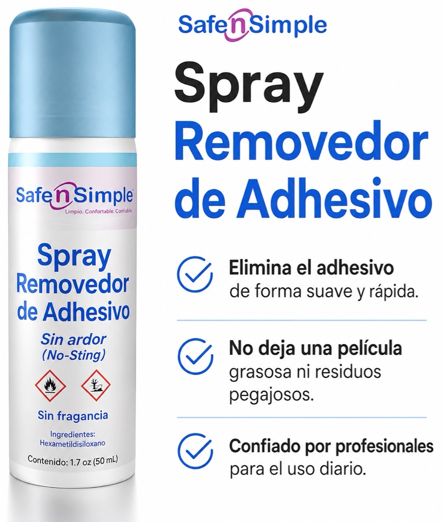 Safe n Simple spray removedor de adhesivo