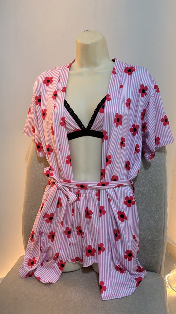 TRÍO KIMONO FLORES
