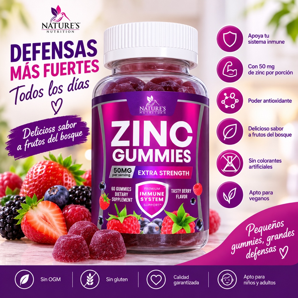 Zinc Gummies Natures Nutrition