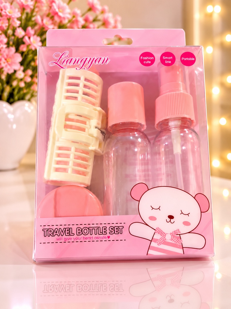 Liangyan kit frascos rosa