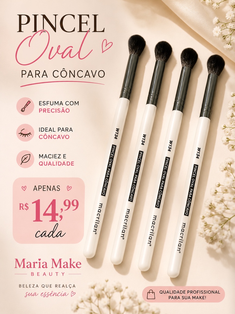 Macrilan pincel oval branco