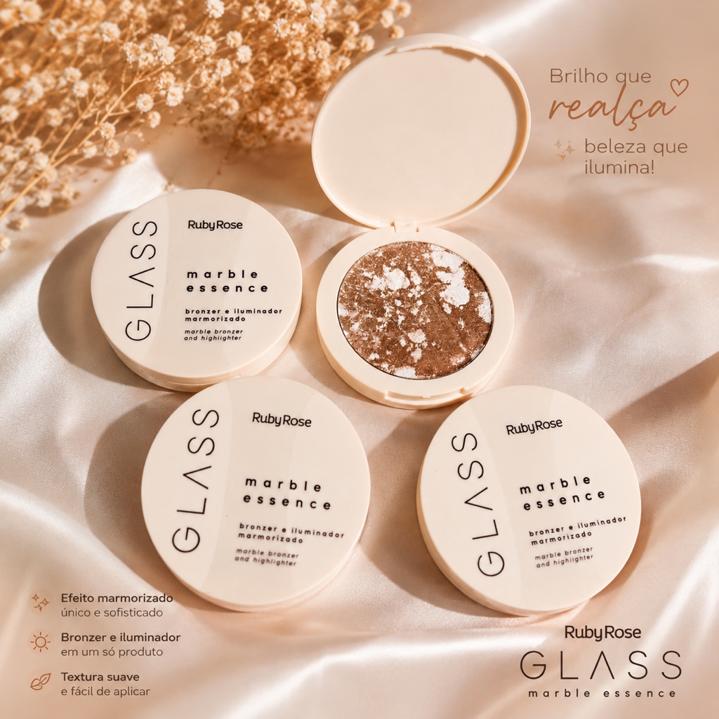 RubyRose Glass Marble Essence bronzer iluminador