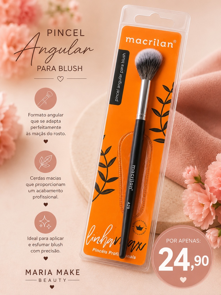 Macrilan pincel angular para blush