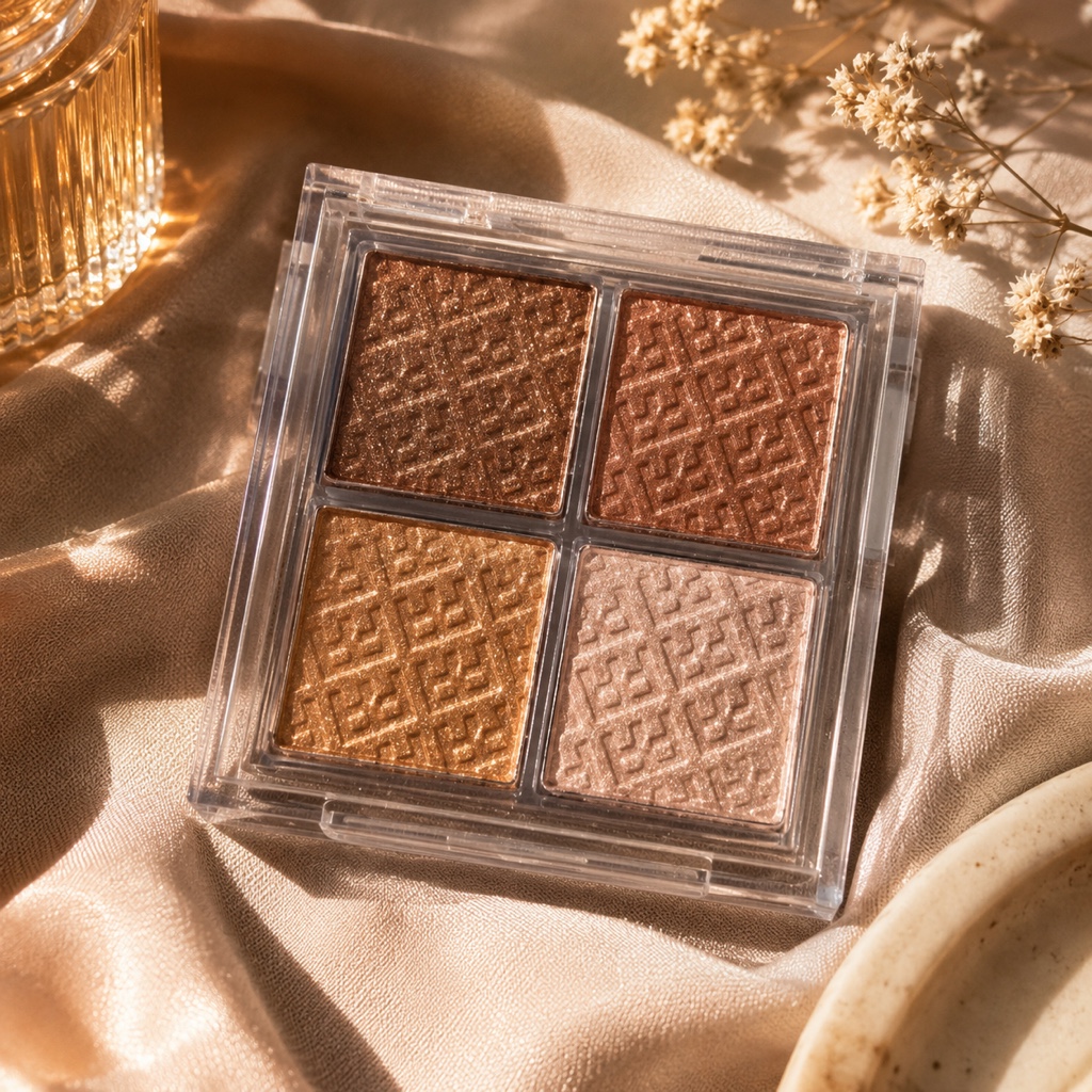 Paleta de iluminador dourada