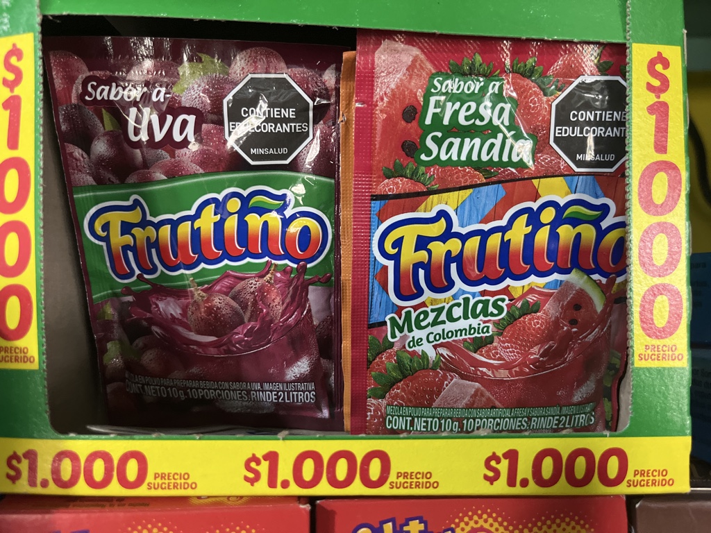 Frutiño sabor uva/fresa 10g
