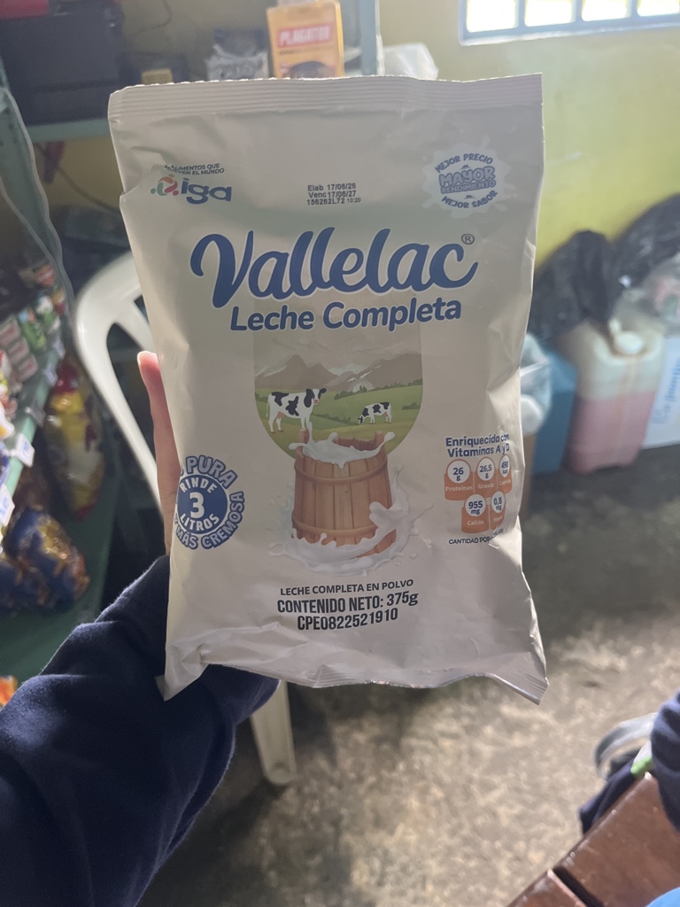 Vallelac leche completa 375g