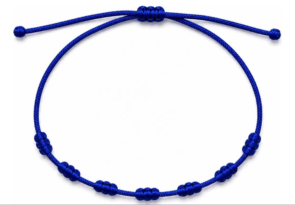 Pulseira 7 nos azul (    l: paz, serenidade, equilíbrio e fé.)