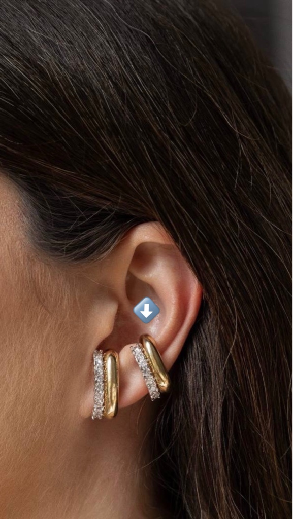 Piercing fake Semijoia duplo