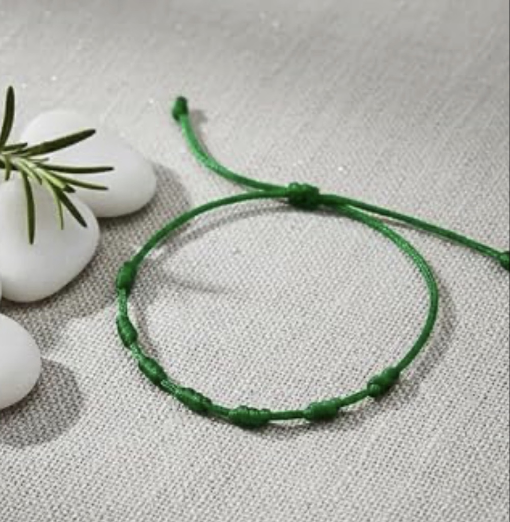 Pulseira 7 nos verde (    esperança, cura, prosperidade e renovação)
