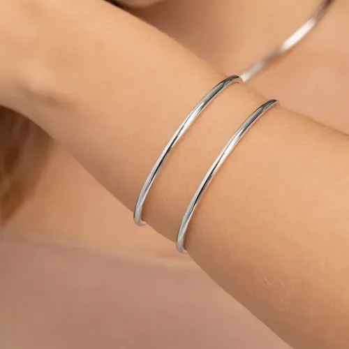 Bracelete duplo folheado