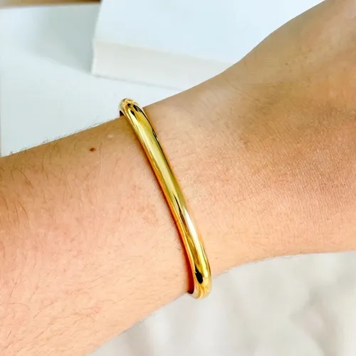Bracelete dourado folheado