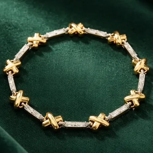 Pulseira inspiração folheada
