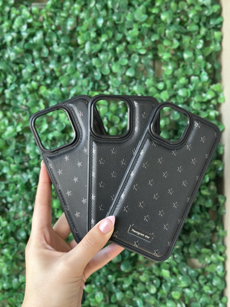 Funda negra con estrellas