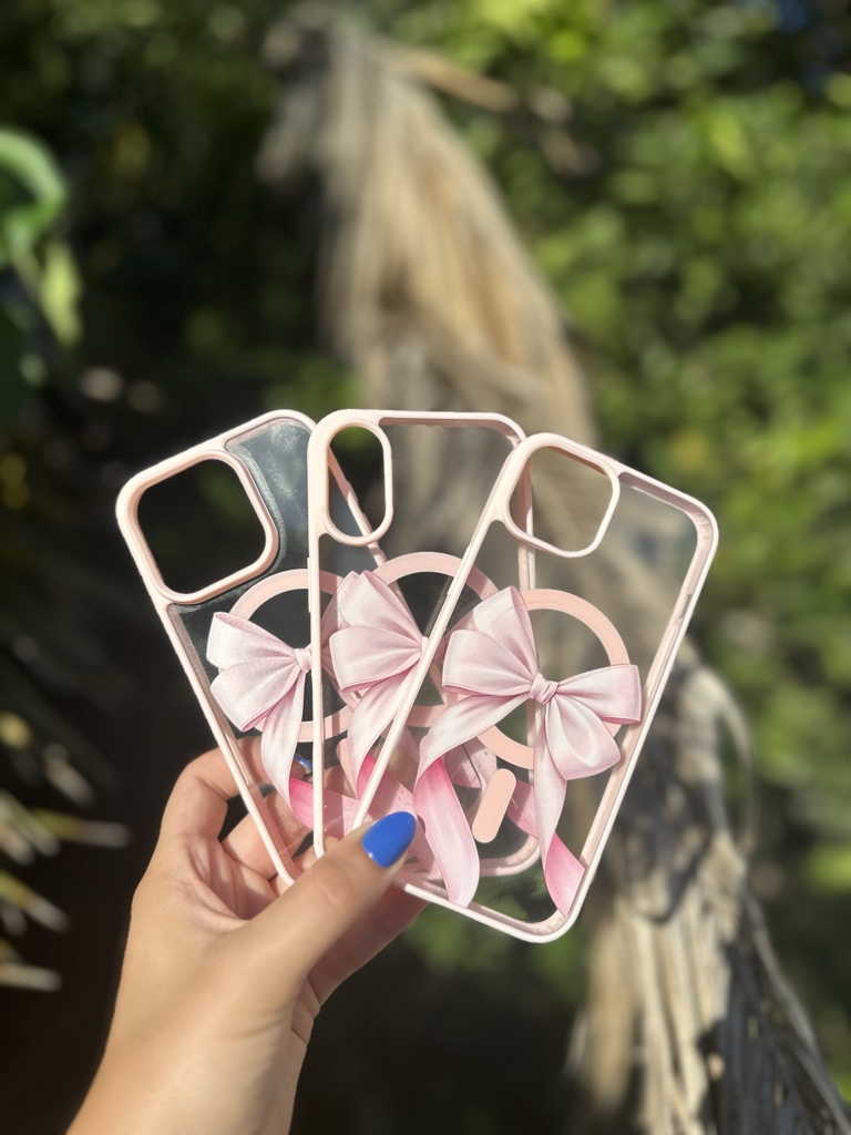 Funda rosa con moño