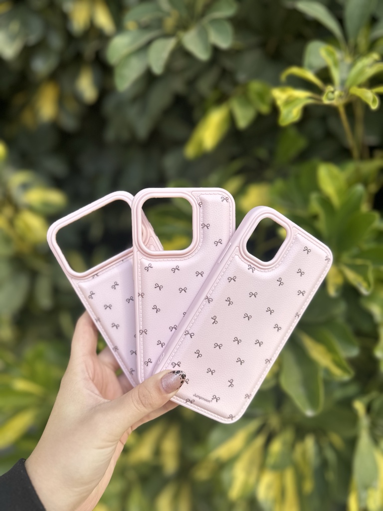 Funda rosa con moñitos