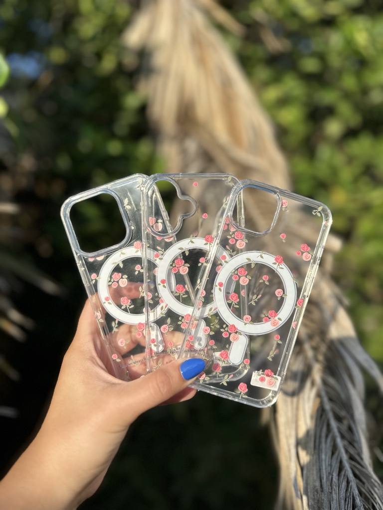 Funda MagSafe con flores