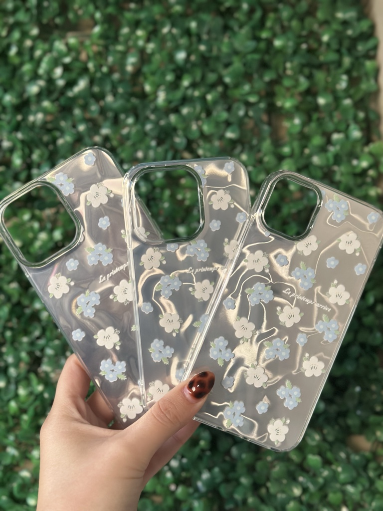 Funda holografica con flores