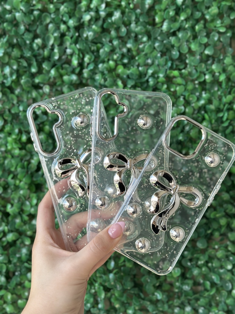 Funda transparente con moño XL