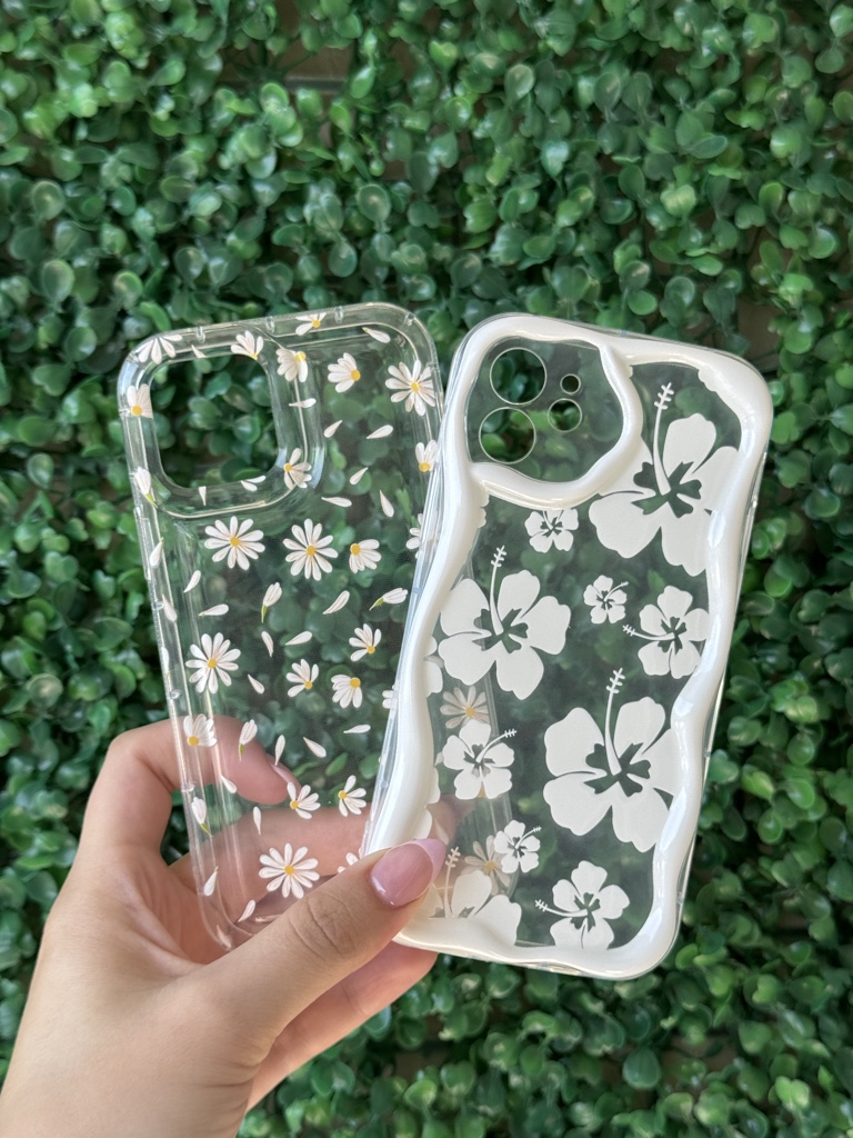 Funda floral transparente