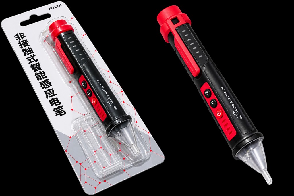 Detector de voltaje sin contacto rojo y negro