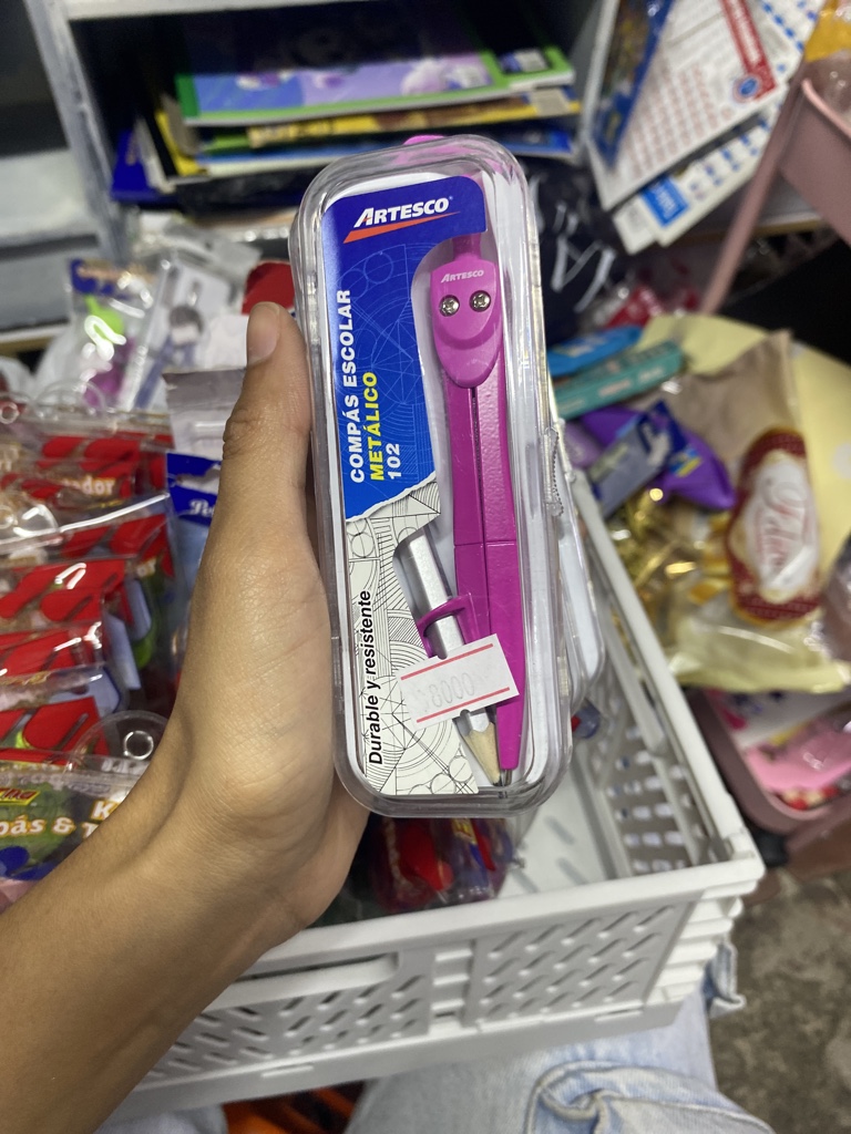 Artesco compas metalica morada