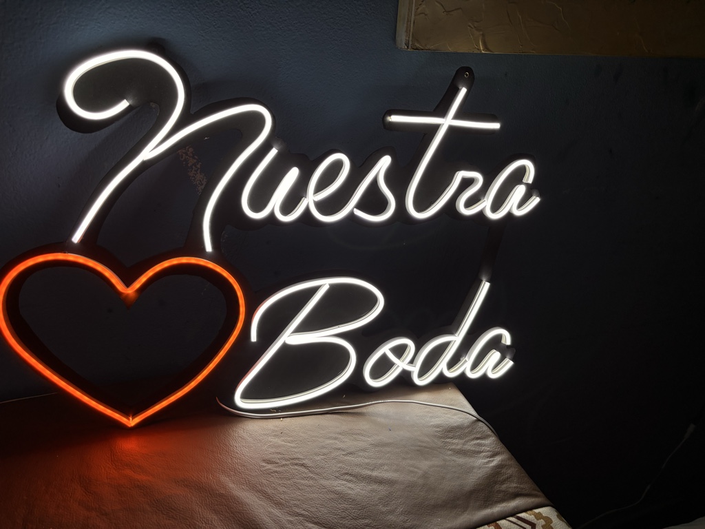 Letrero NEON LED "Nuestra Boda"